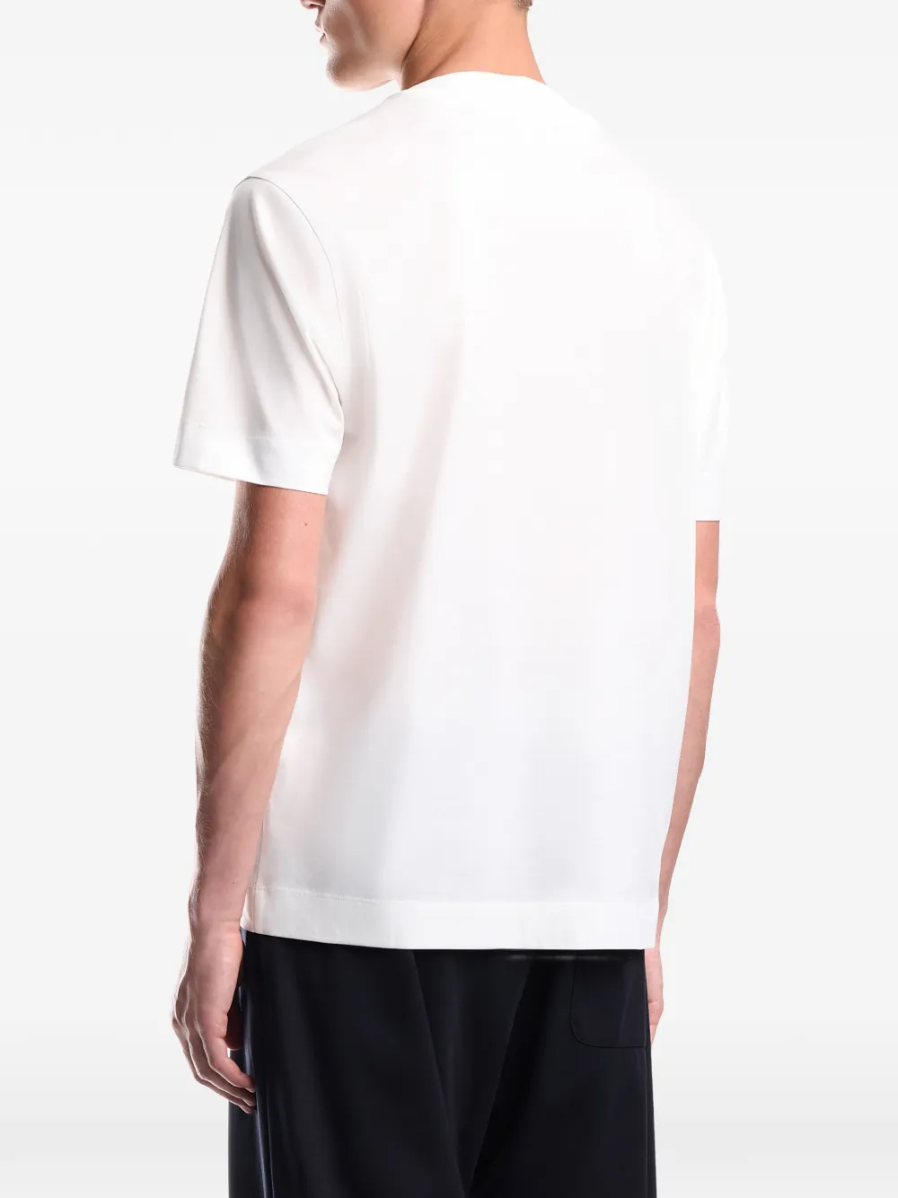 Emporio Armani T-shirt met geborduurd logo Wit