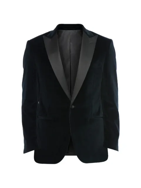 Corneliani Leader velvet single-breasted blazer