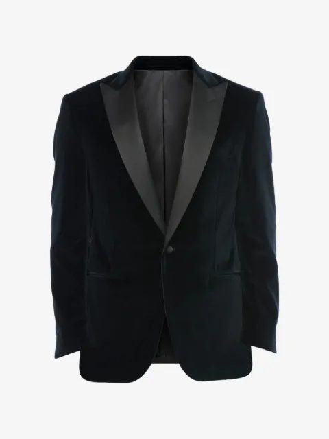 Corneliani Leader velvet single-breasted blazer