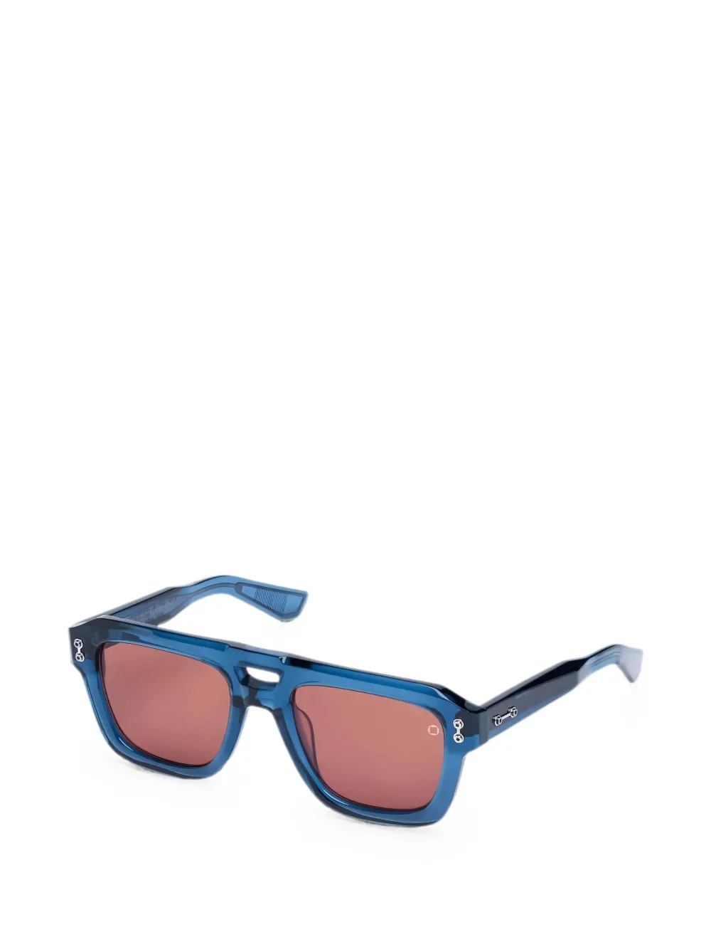 Akoni Zonnebril met vierkant montuur Blauw