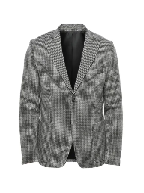 Paolo Pecora houndstooth-pattern peaked-lapel blazer