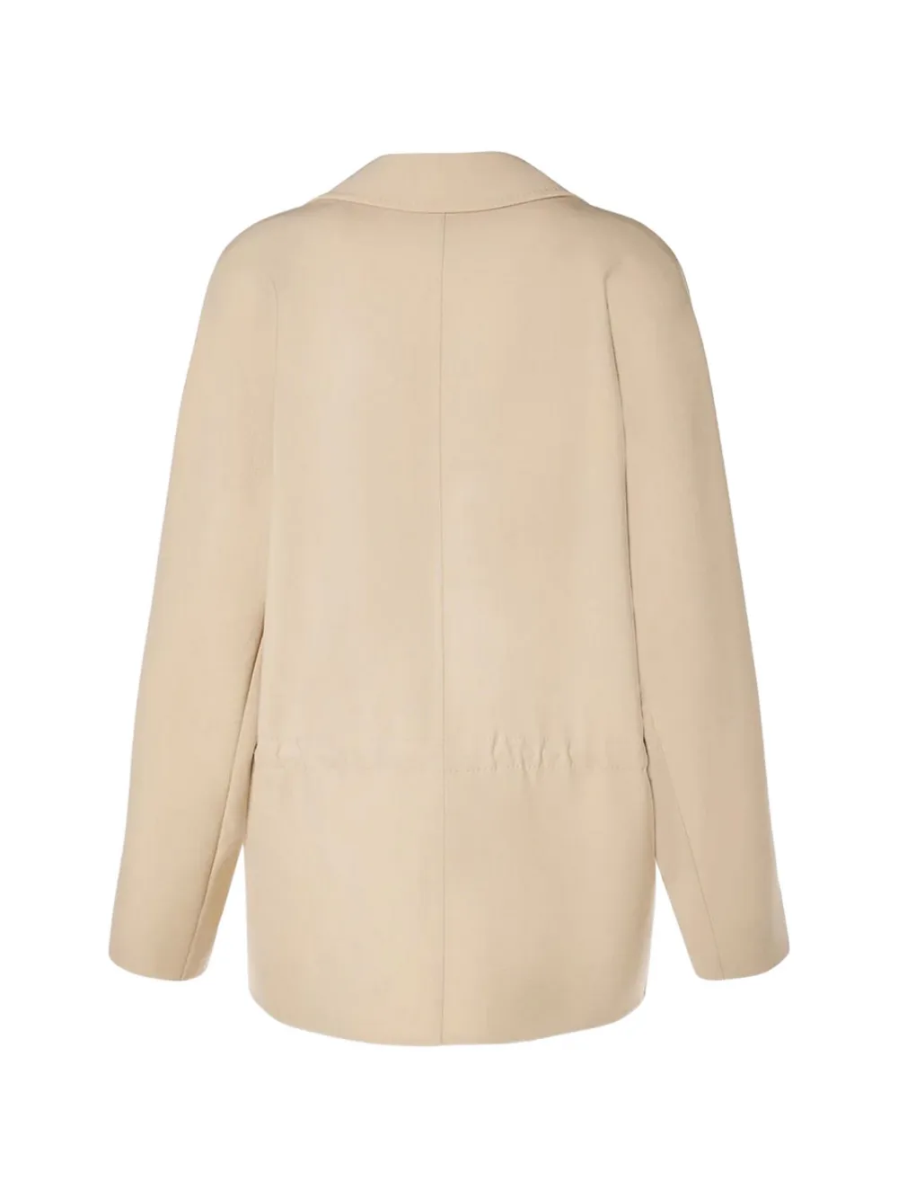 Max Mara Jack met gekerfde revers en trekkoordtaille Beige