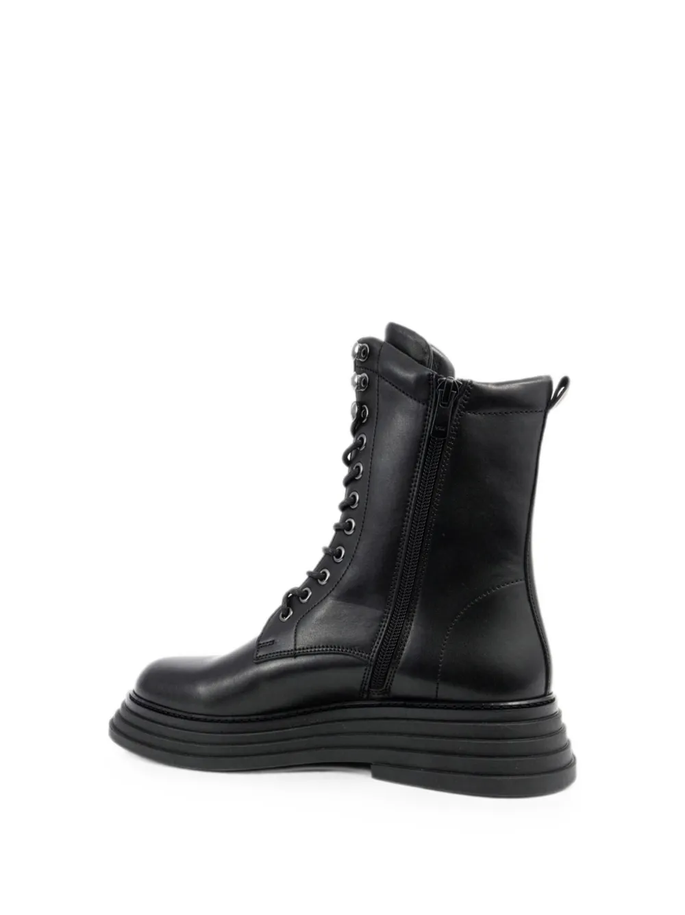 SERGIO MORETTI FIRENZE lace-up leather ankle boots Zwart