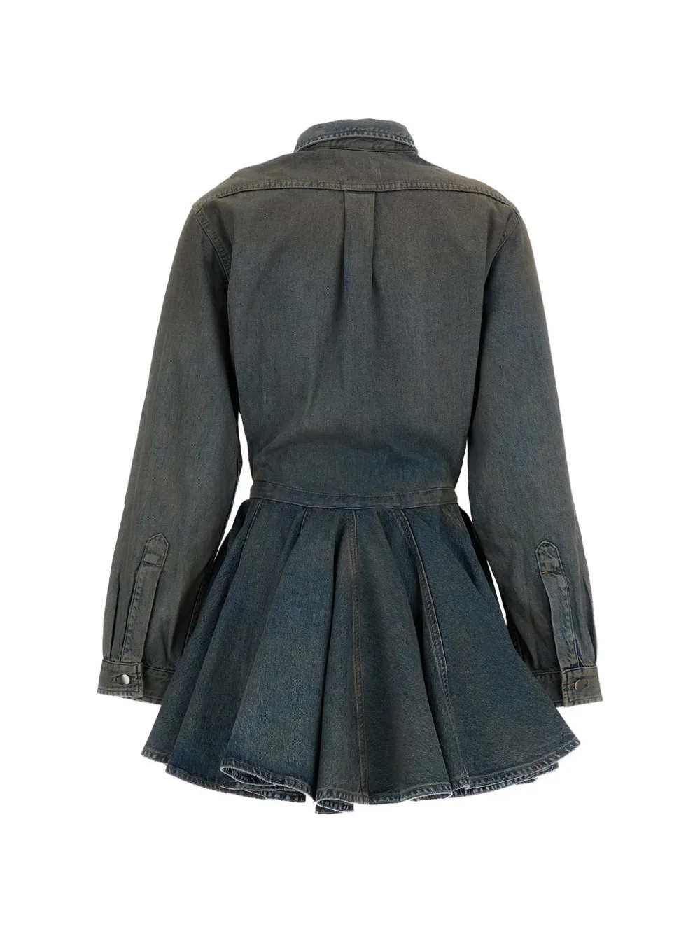 Haikure Gerafelde flared jurk Blauw