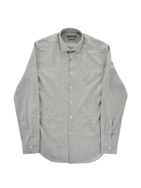 Corneliani flannel slim-fit shirt
