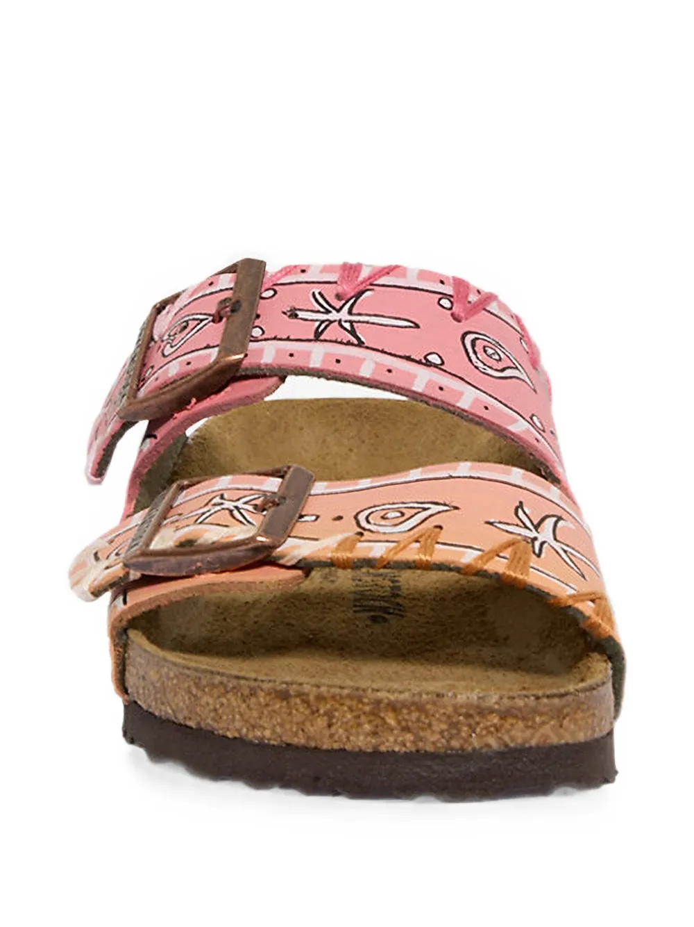Gio Giovanni Gerosa bandana-print buckle-fastening sandals Roze