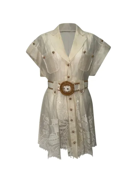 ZIMMERMANN Postcard belted broderie dress
