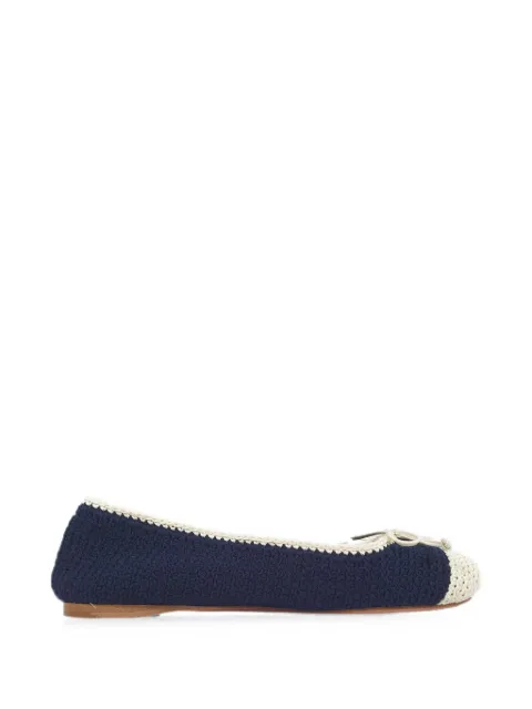 Miu Miu Pre-Owned crochet cap-toe ballet flats