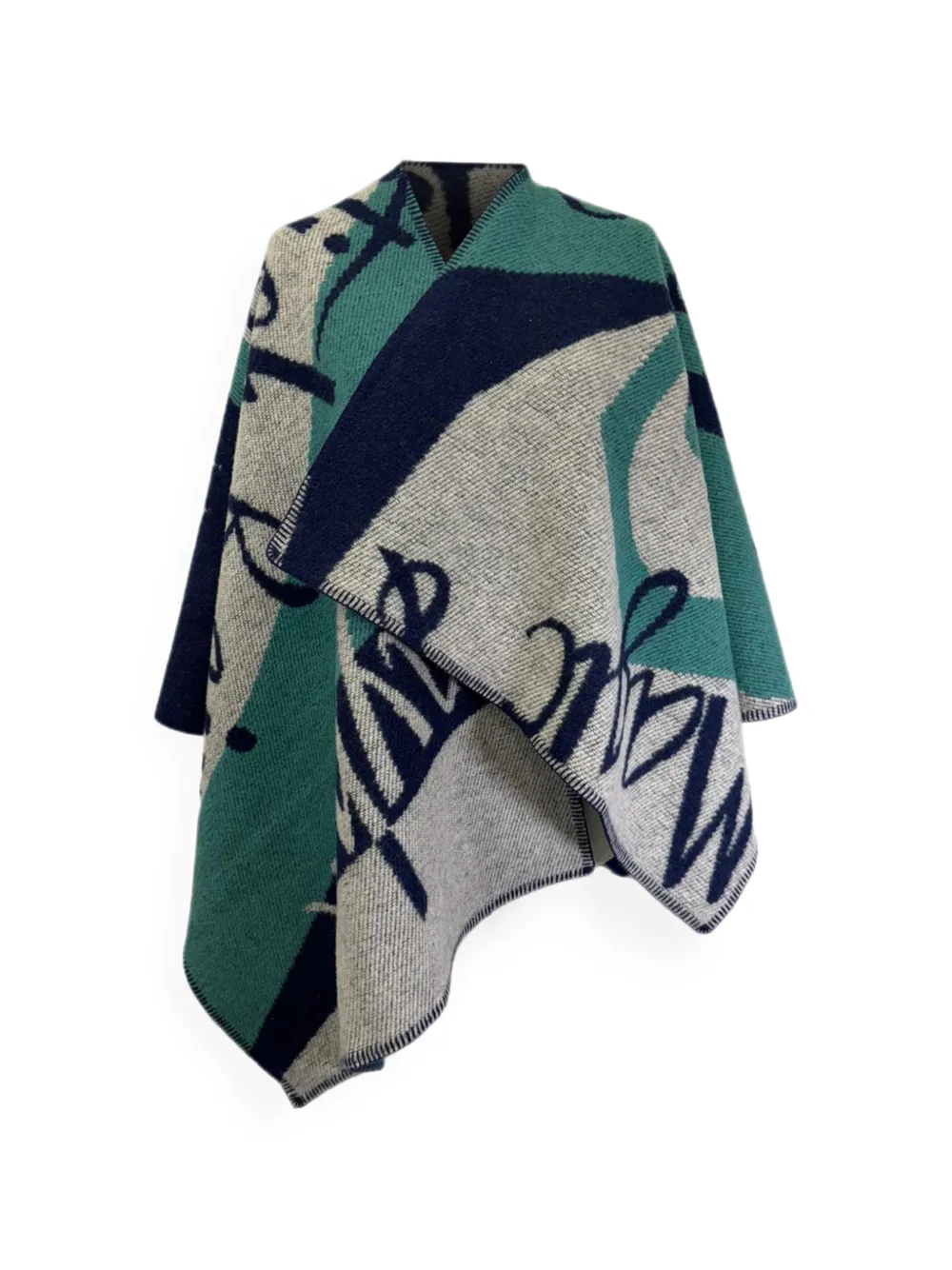 Burberry Pre-Owned printed cape - Blau