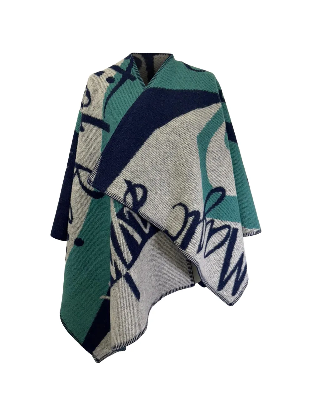 Burberry Pre-Owned printed cape - Blu
