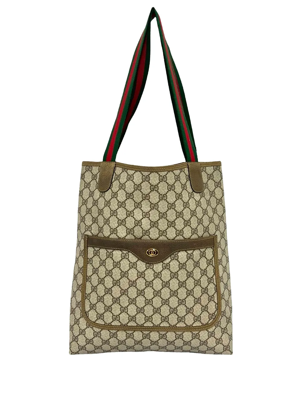 Gucci Pre-Owned 20th Century GG Supreme Web Tote Bag - Nude