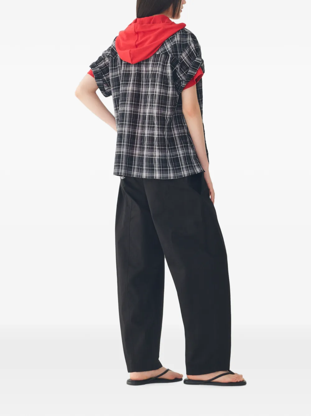 TOMBOY Geruit blouse Zwart