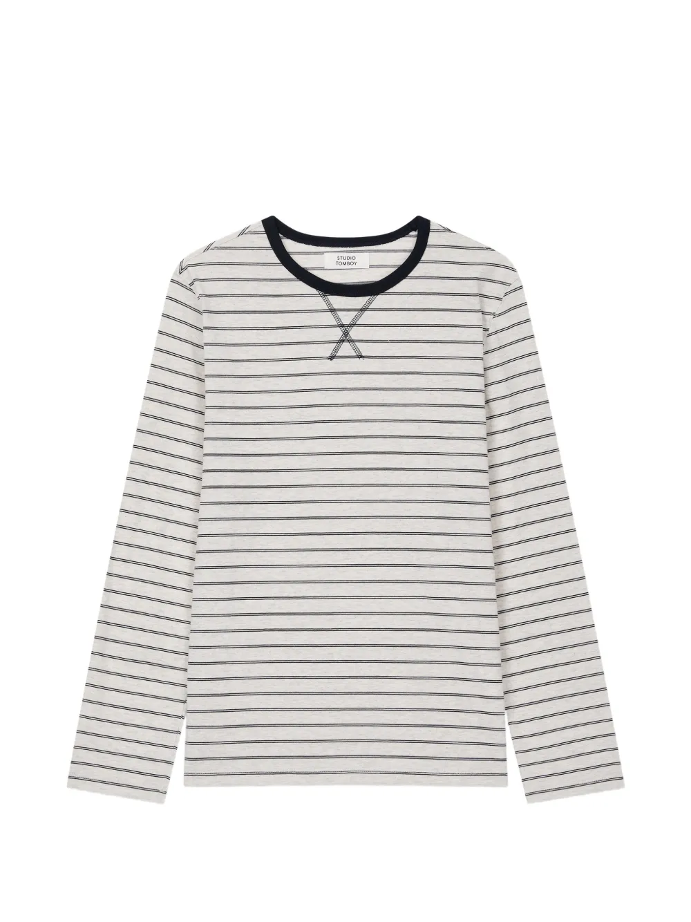 TOMBOY long-sleeve horizontal-striped T-shirt · OS