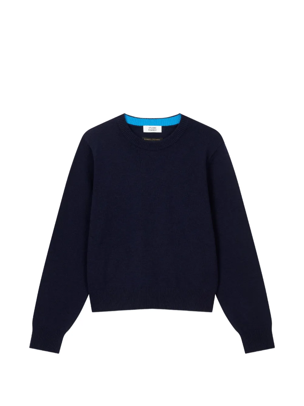 TOMBOY ribbed-trim crew-neck sweater - Blau
