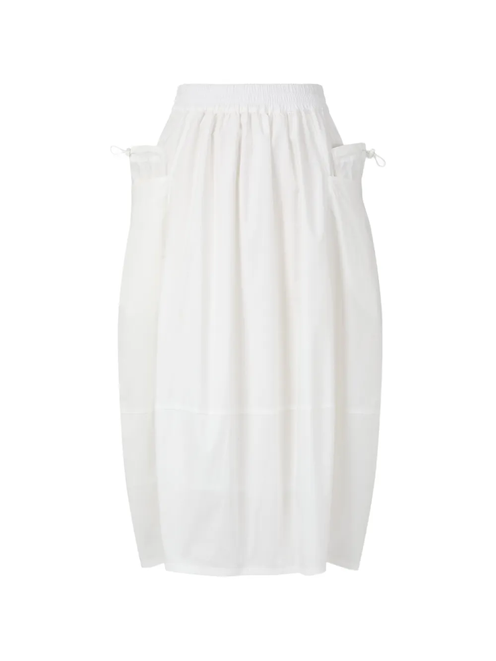 Tomboy Elasticated-waist Balloon Skirt In White