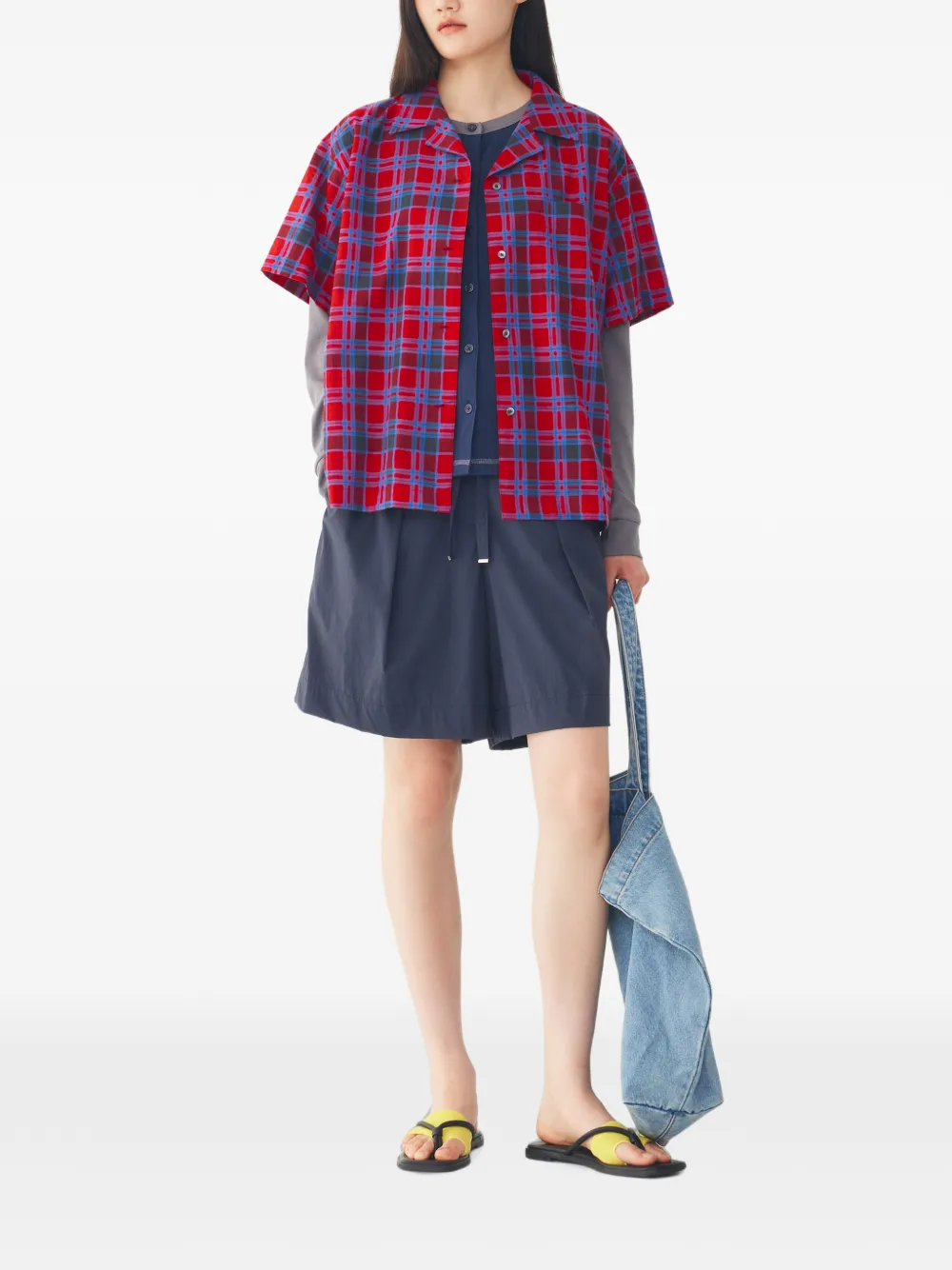 TOMBOY Geruit blouse Rood