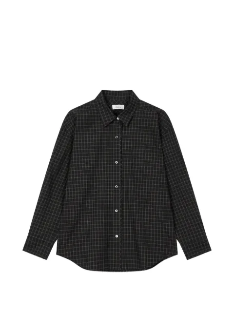 TOMBOY check-pattern button-down cotton shirt