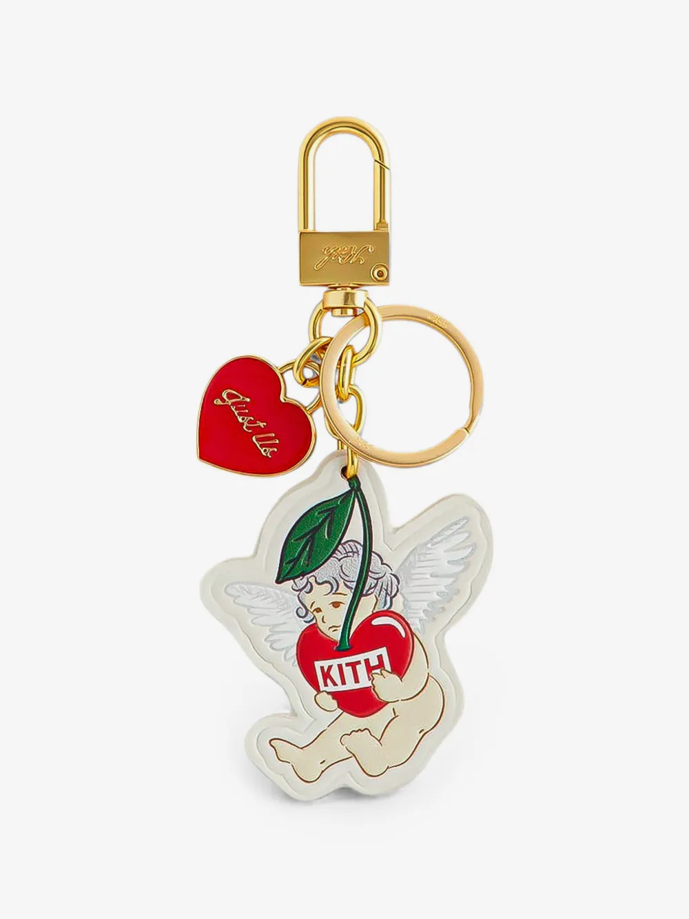 KITH Cupid printed leather key charm | Neutrals | Image 1