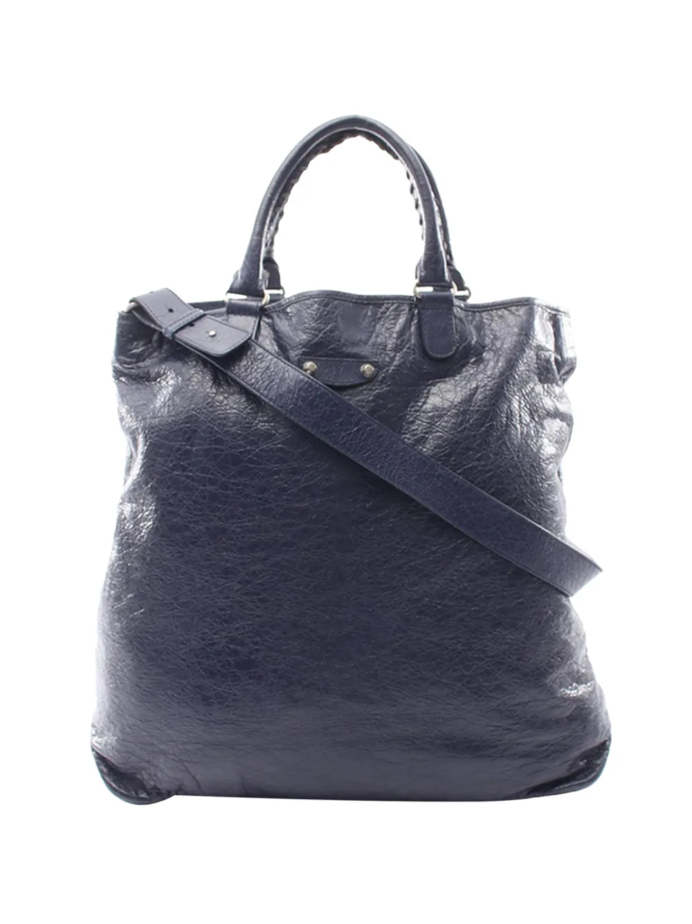 Balenciaga Pre-Owned 2010-2026 Motocross Classic Satchel-Tasche aus Lammleder - Blau