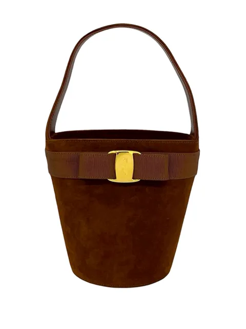 Ferragamo Pre-Owned сумка-ведро Vara Suede (2010-2026 годы)