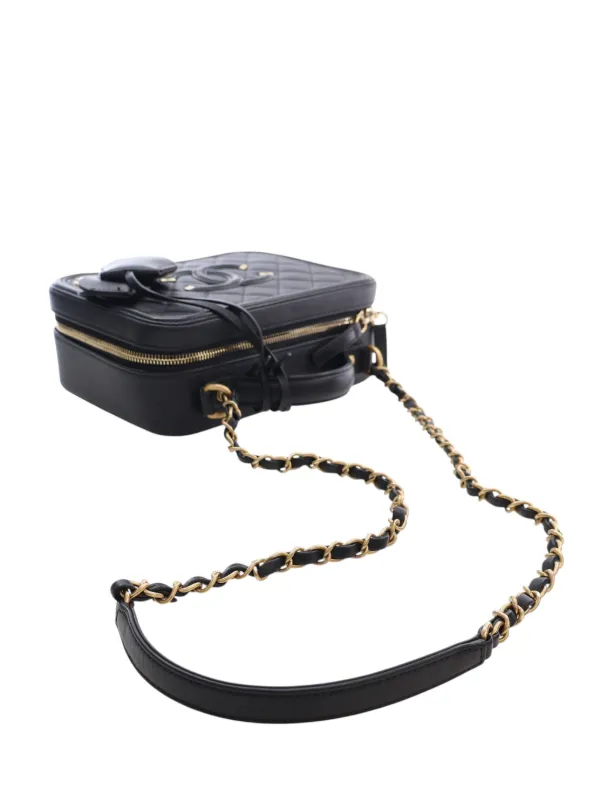 CHANEL Pre-Owned 2018 ミディアム キャビア CC フィリグリー バニティ 