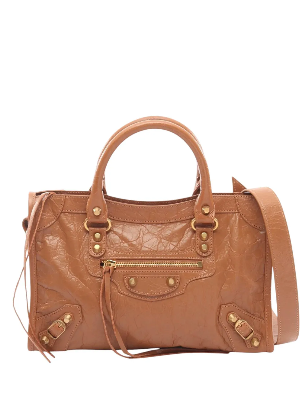 Balenciaga Pre-Owned 2018-2026 Motocross Classic City Satchel-Tasche - Braun