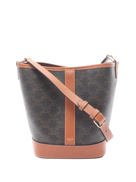 Celine Pre-Owned 2000-2026 Small Triomphe Coated Canvas bucket bag