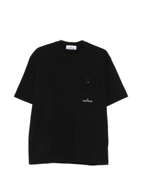Stone Island logo-print chest-pocket T-shirt