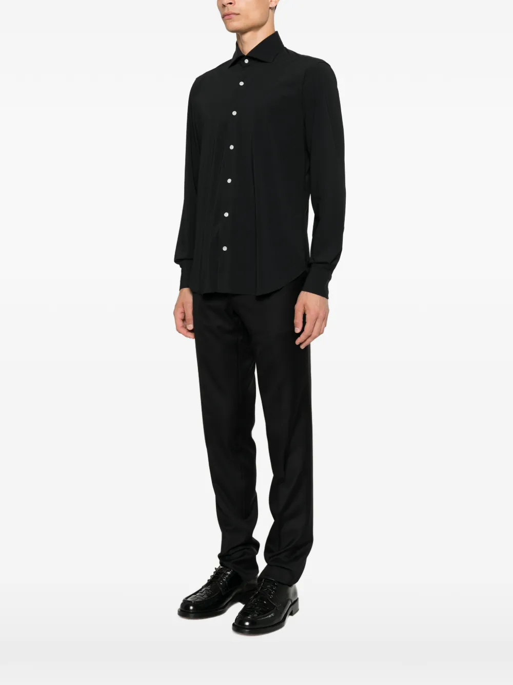 Barba Button-up overhemd Zwart