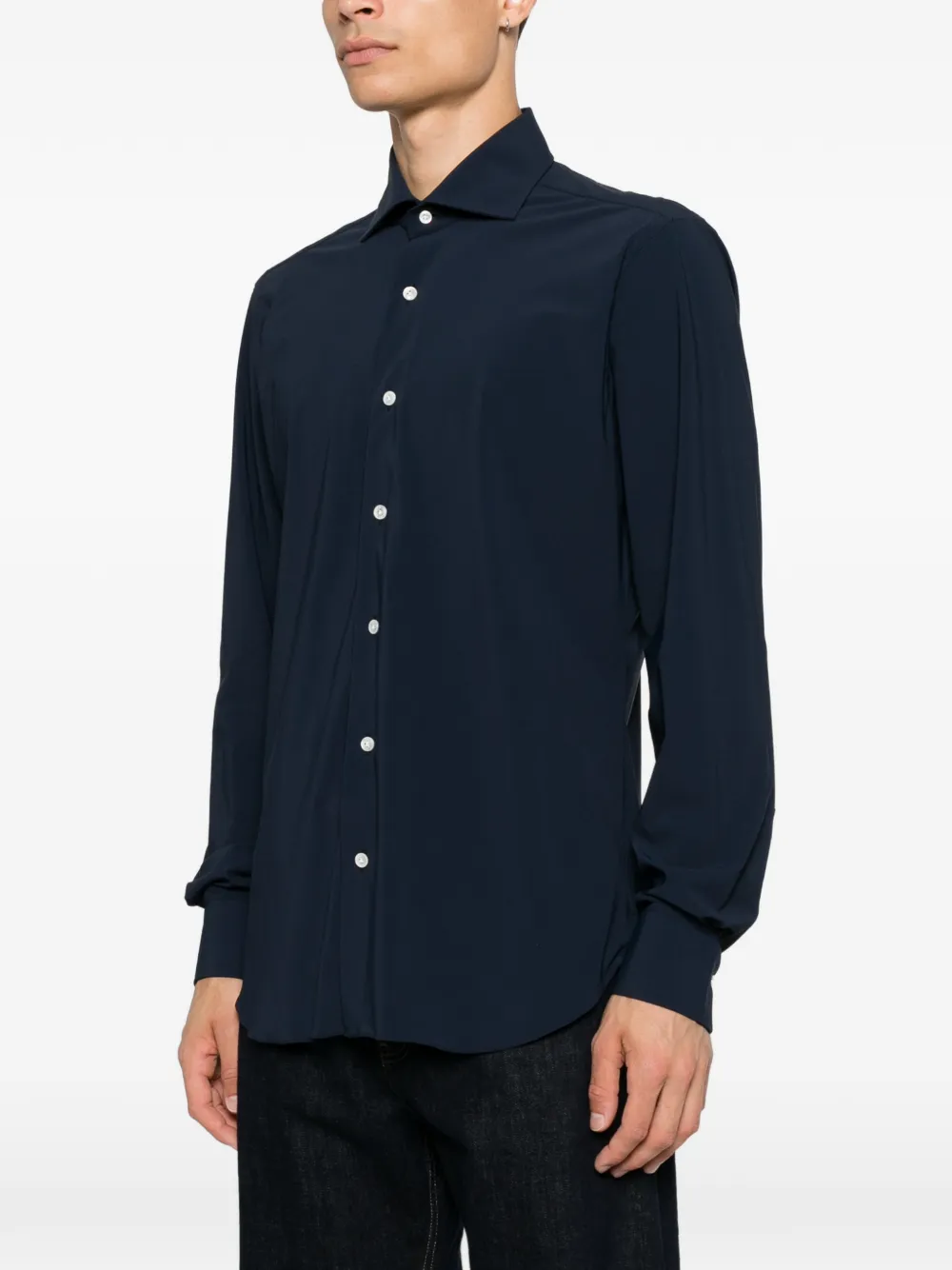 Barba Button-down overhemd Blauw