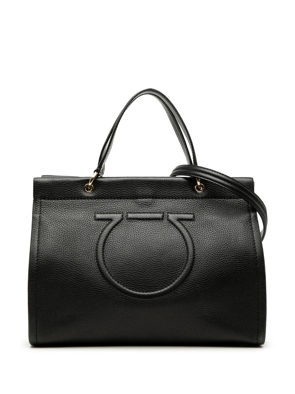 Ferragamo Pre-Owned 2010-2026 Grained Calfskin Meera Tote satchel - Nero