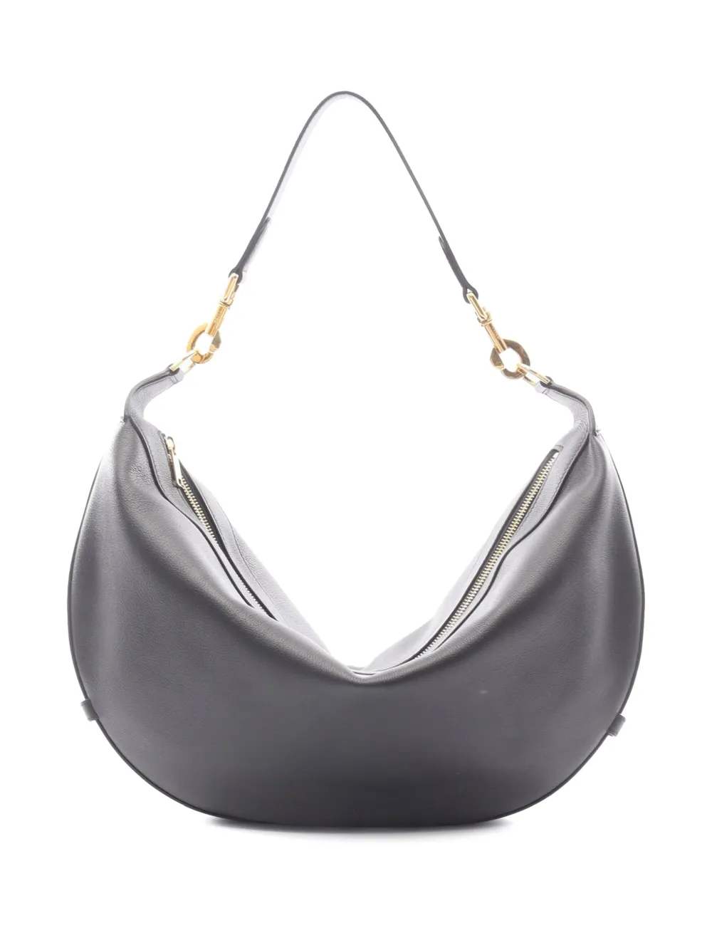 Celine Pre-Owned 2022 Medium Leather Leandre hobo bag - Black