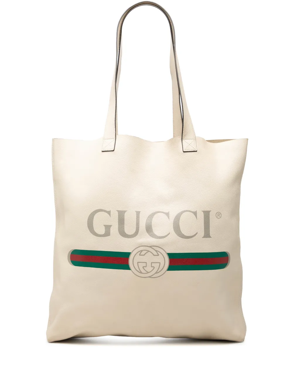 Gucci Pre-Owned 2000-2015 Calfskin Logo tote bag - Marrone