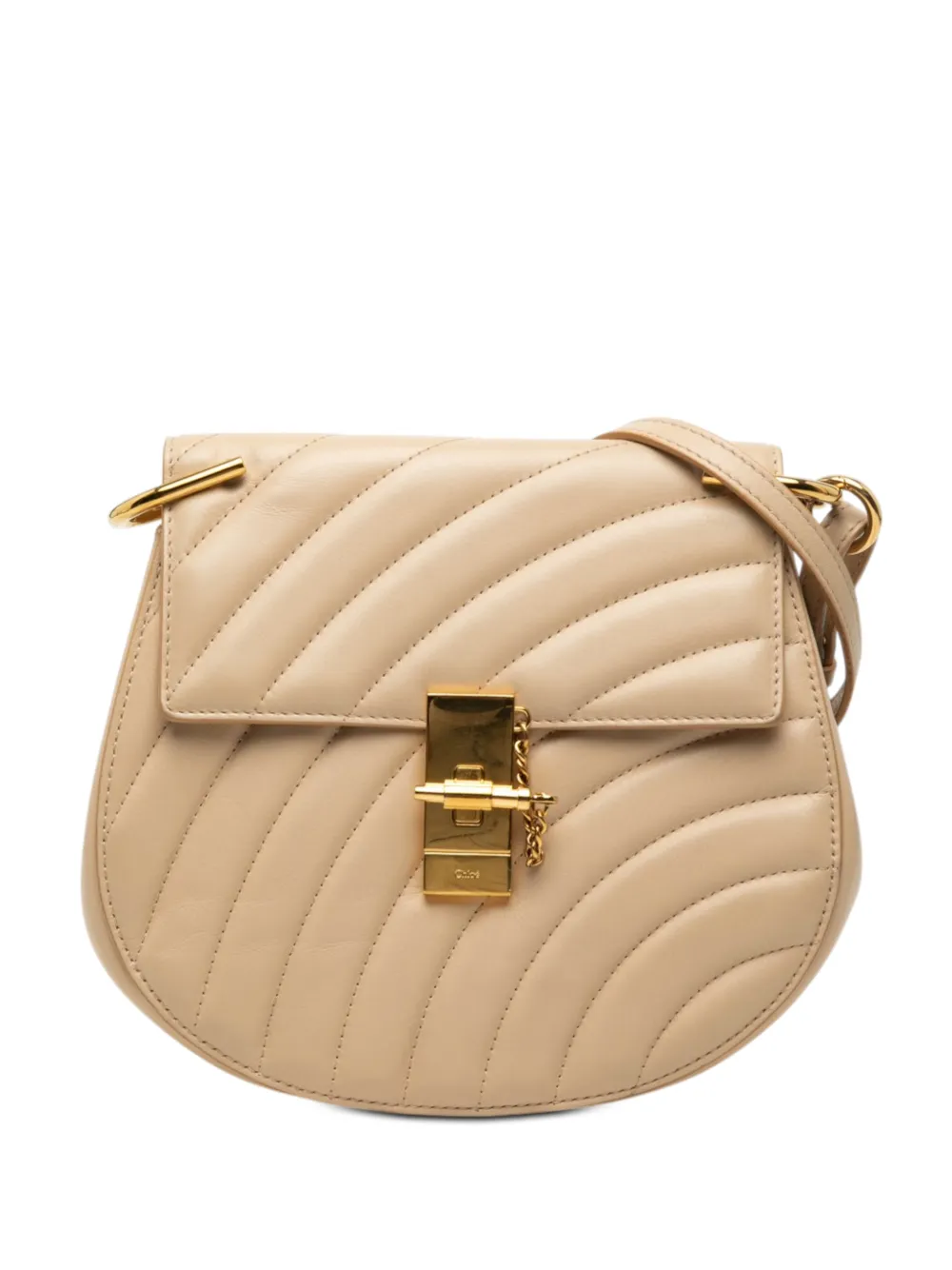 Chloé Pre-Owned 2018 Small Quilted Leather Drew Bijou crossbody bag - Neutrals
