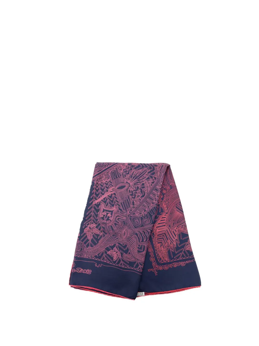 Hermès Pre-Owned 2000-2026 Legende Kuna Peuple de Panama Seidenschal 90cm - Blau