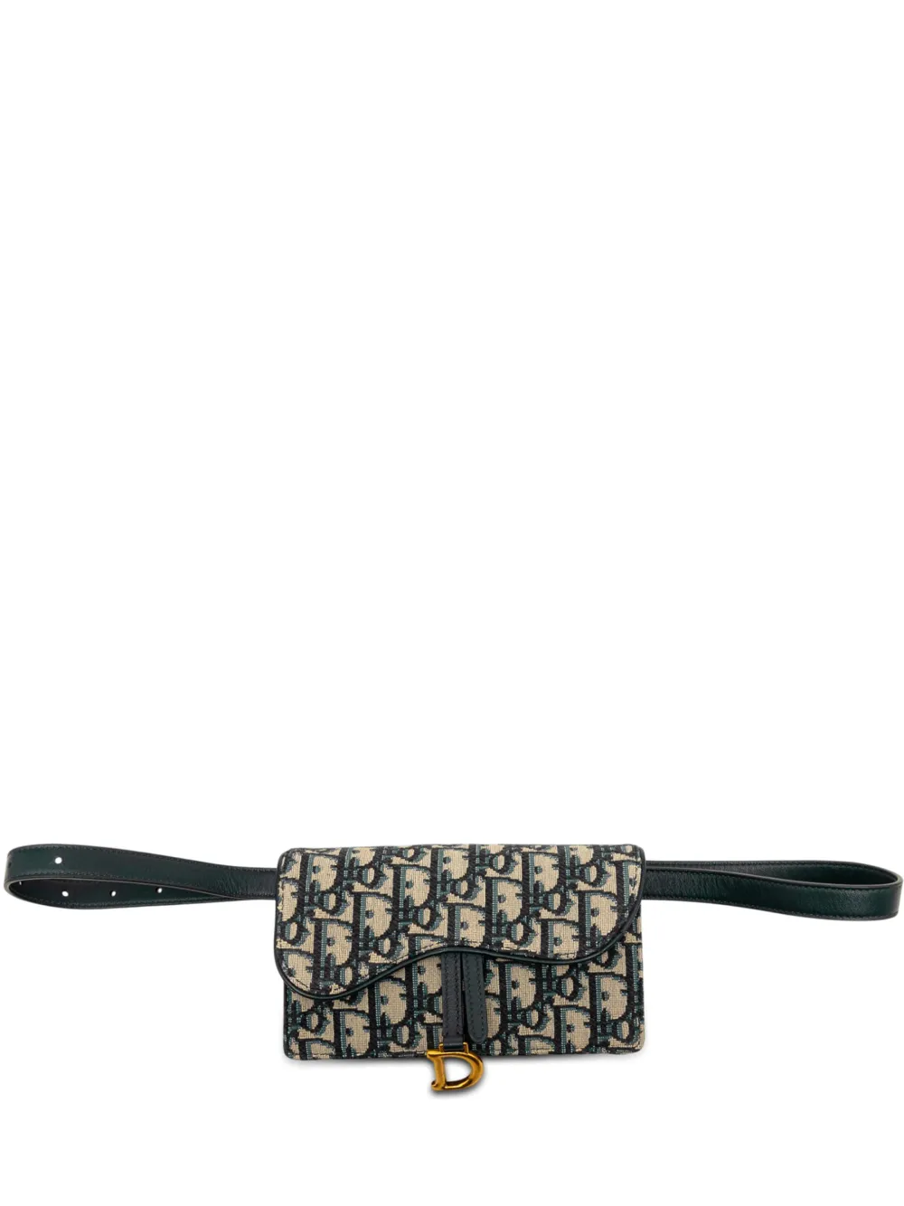 Christian Dior Pre-Owned 2018 Oblique Canvas Saddle belt bag - Blue