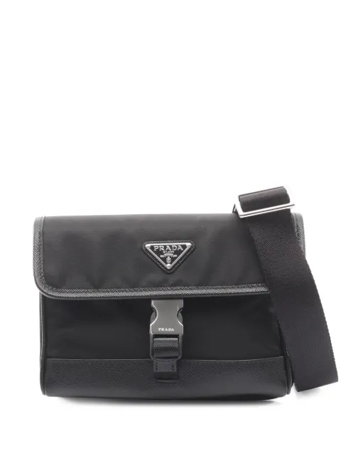 Prada Pre-Owned 2019-2026 Re-Nylon and Saffiano Smartphone Case crossbody bag