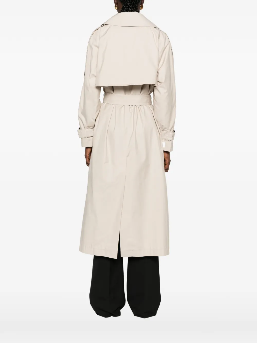Max Mara Coro trenchcoat met dubbele rij knopen en ceintuur Beige