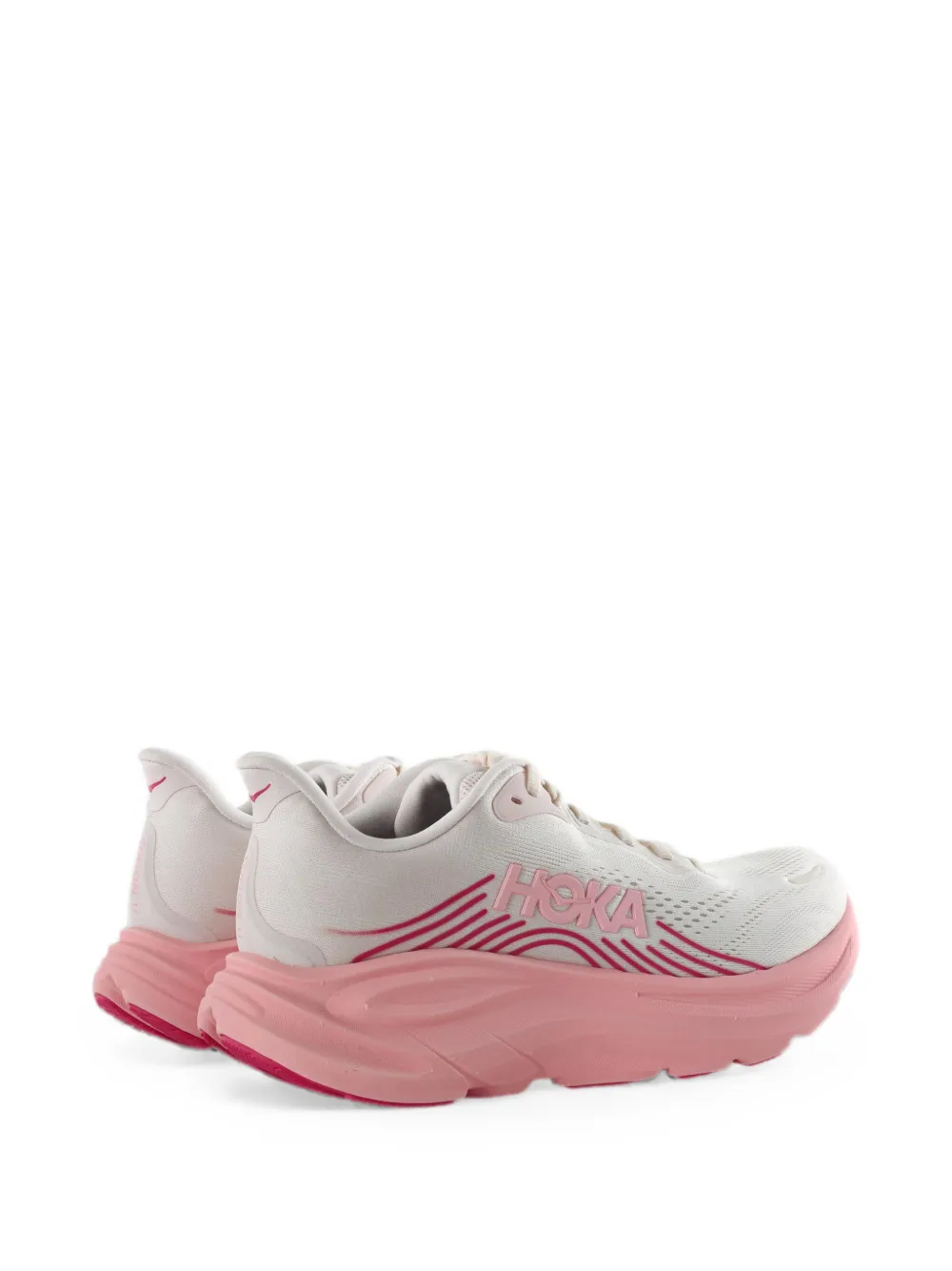 HOKA Clifton 11 logo-print chunky-sole sneakers Wit