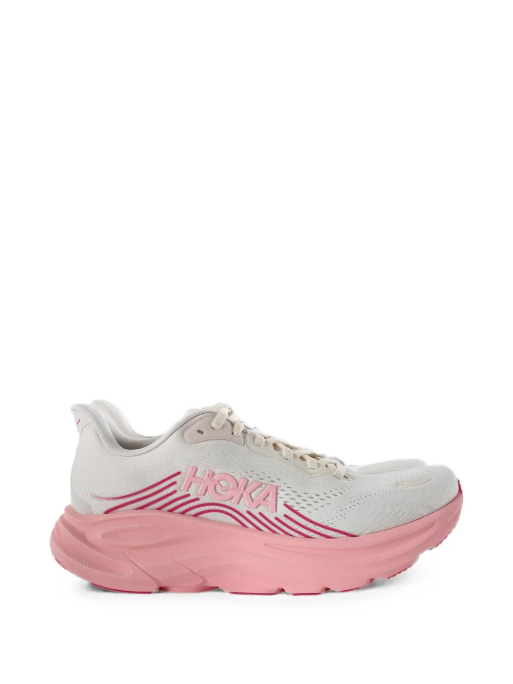 HOKA Clifton 11 logo-print chunky-sole sneakers Wit
