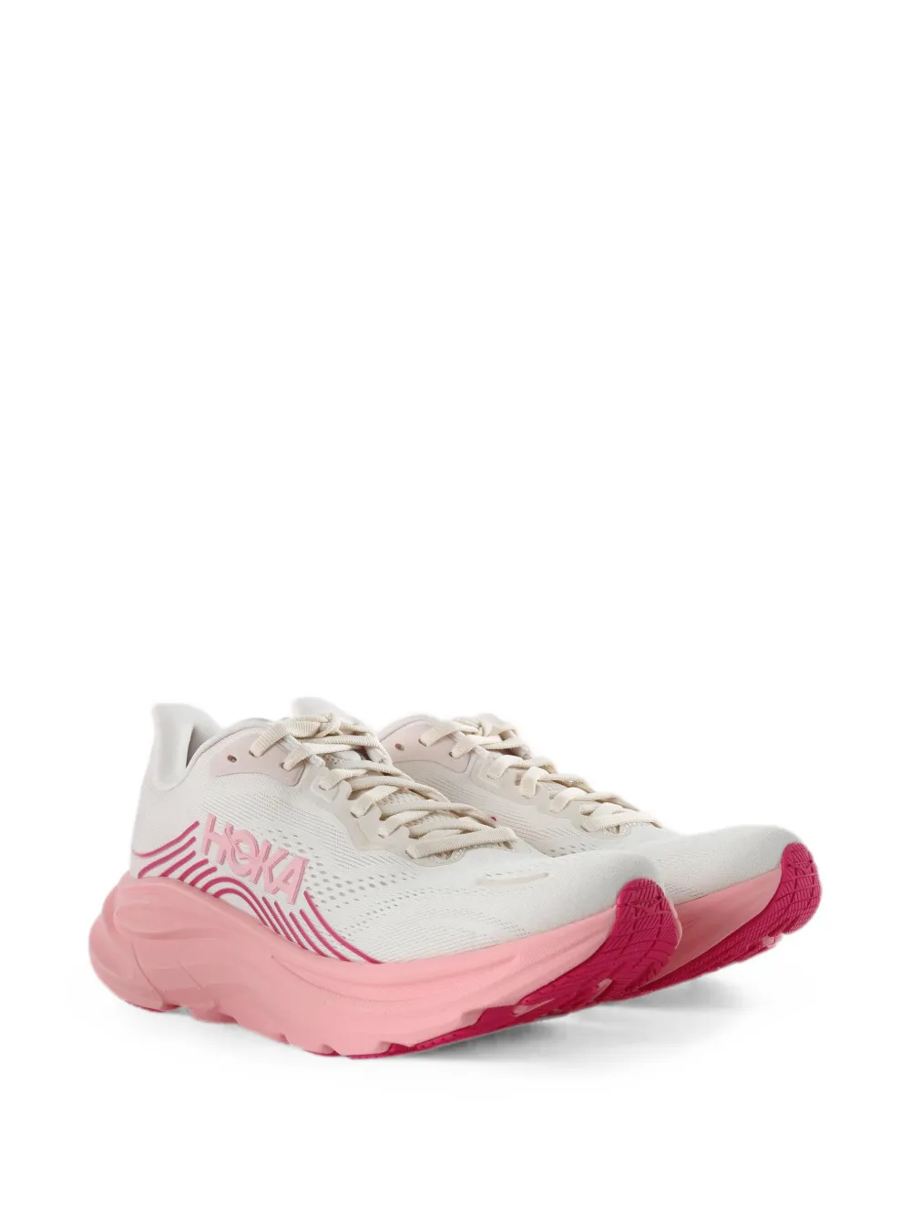 HOKA Clifton 11 logo-print chunky-sole sneakers Wit