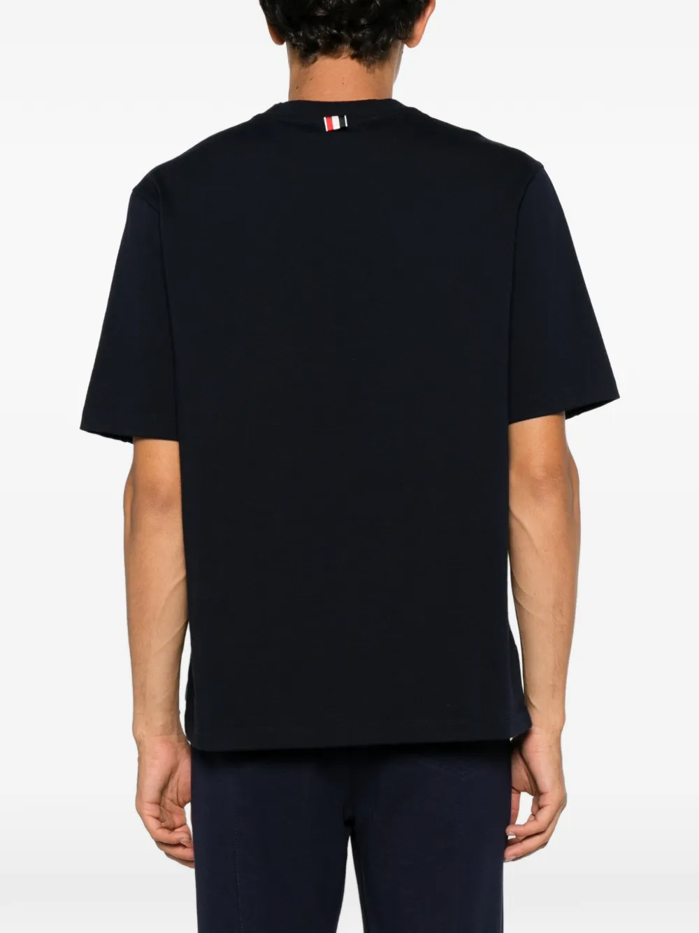 Thom Browne 4-Bar T-shirt met borstzak Grijs