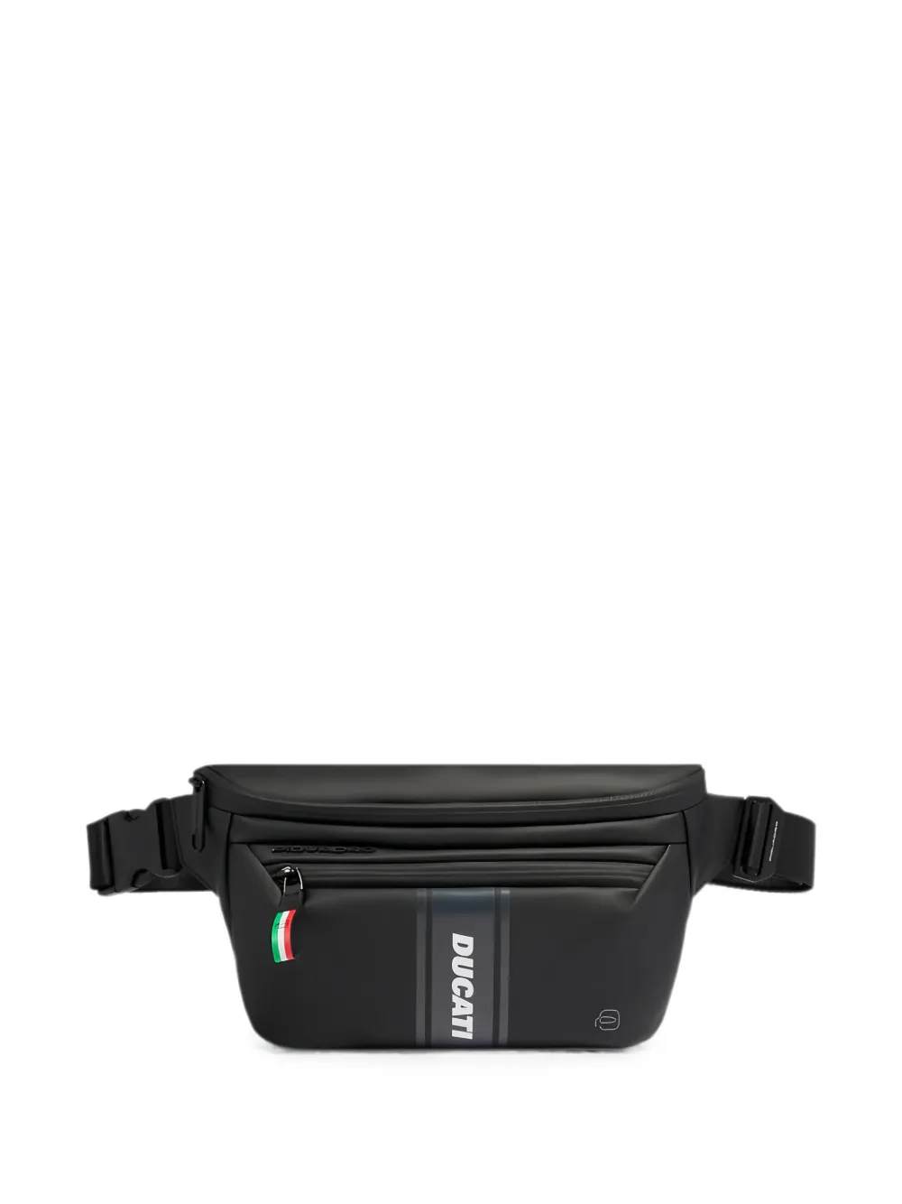 PIQUADRO x Ducati Gürteltasche mit Logo - Schwarz