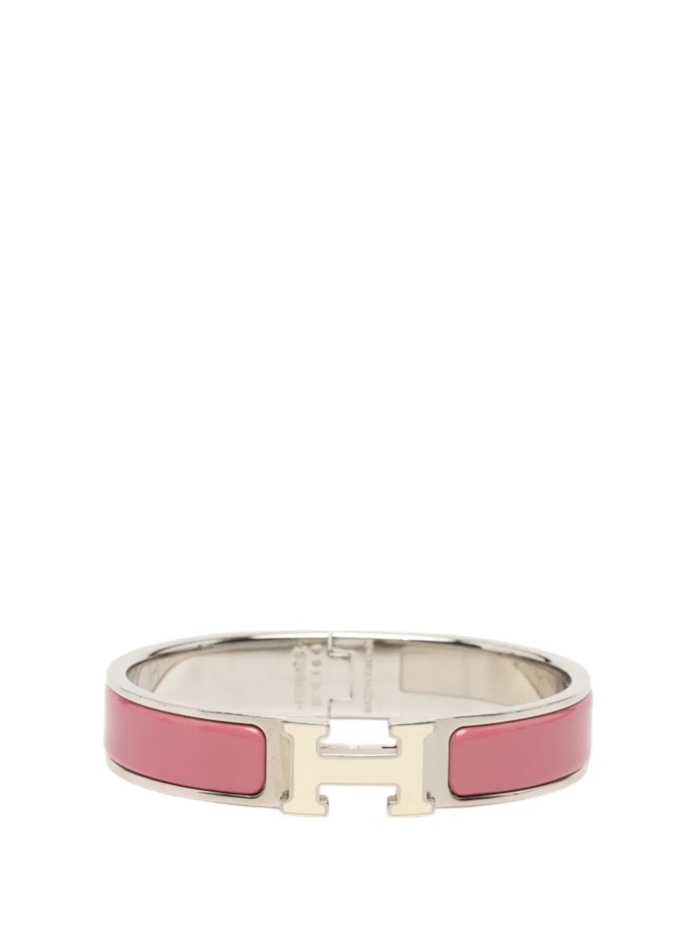 Hermès Pre-Owned 2015-2018 schmaler emaillierter Clic H PM Armreif - Rosa