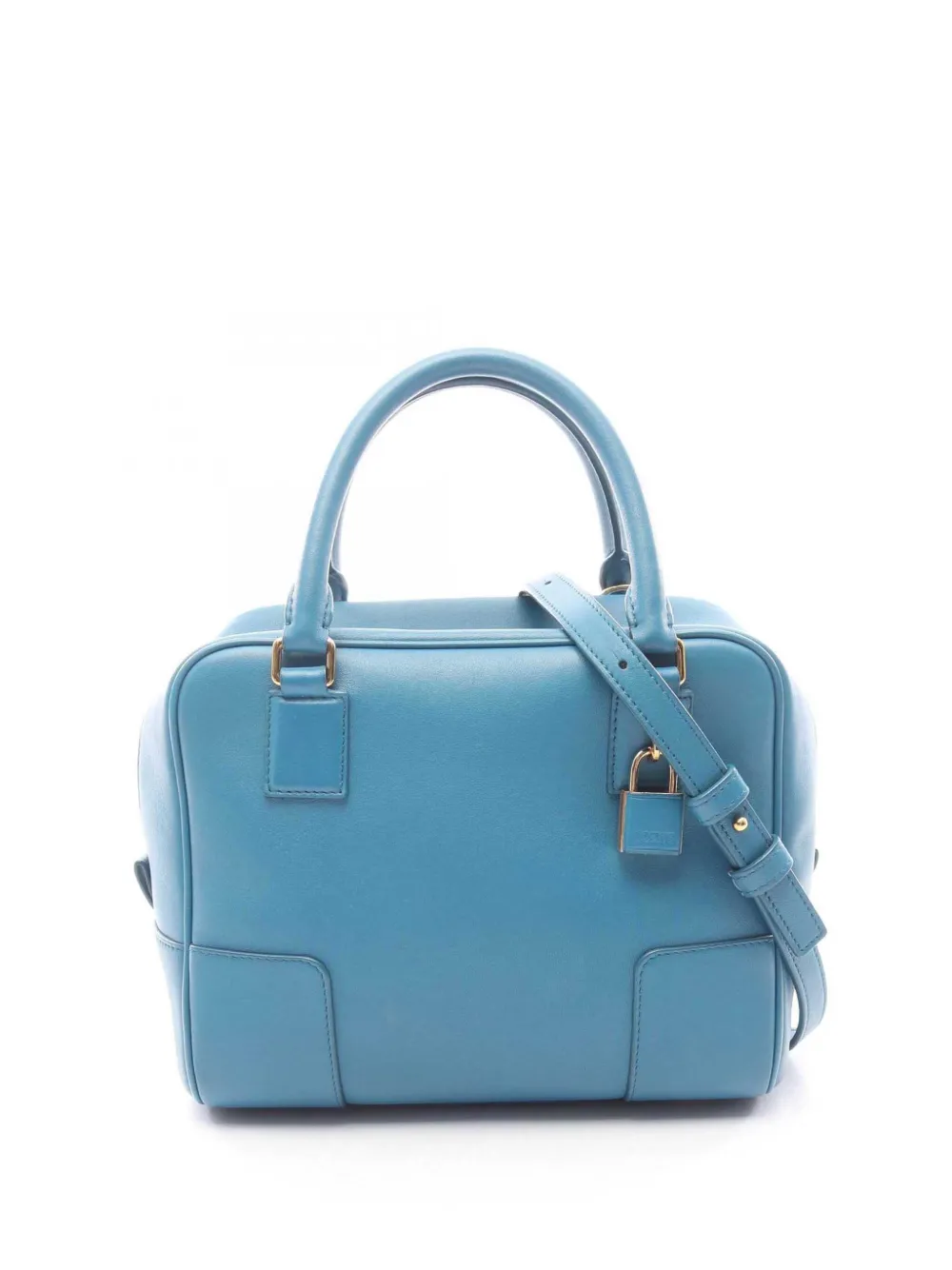 Loewe Pre-Owned 2010-2026 Amazona Square Satchel-Tasche aus Leder 19cm - Blau