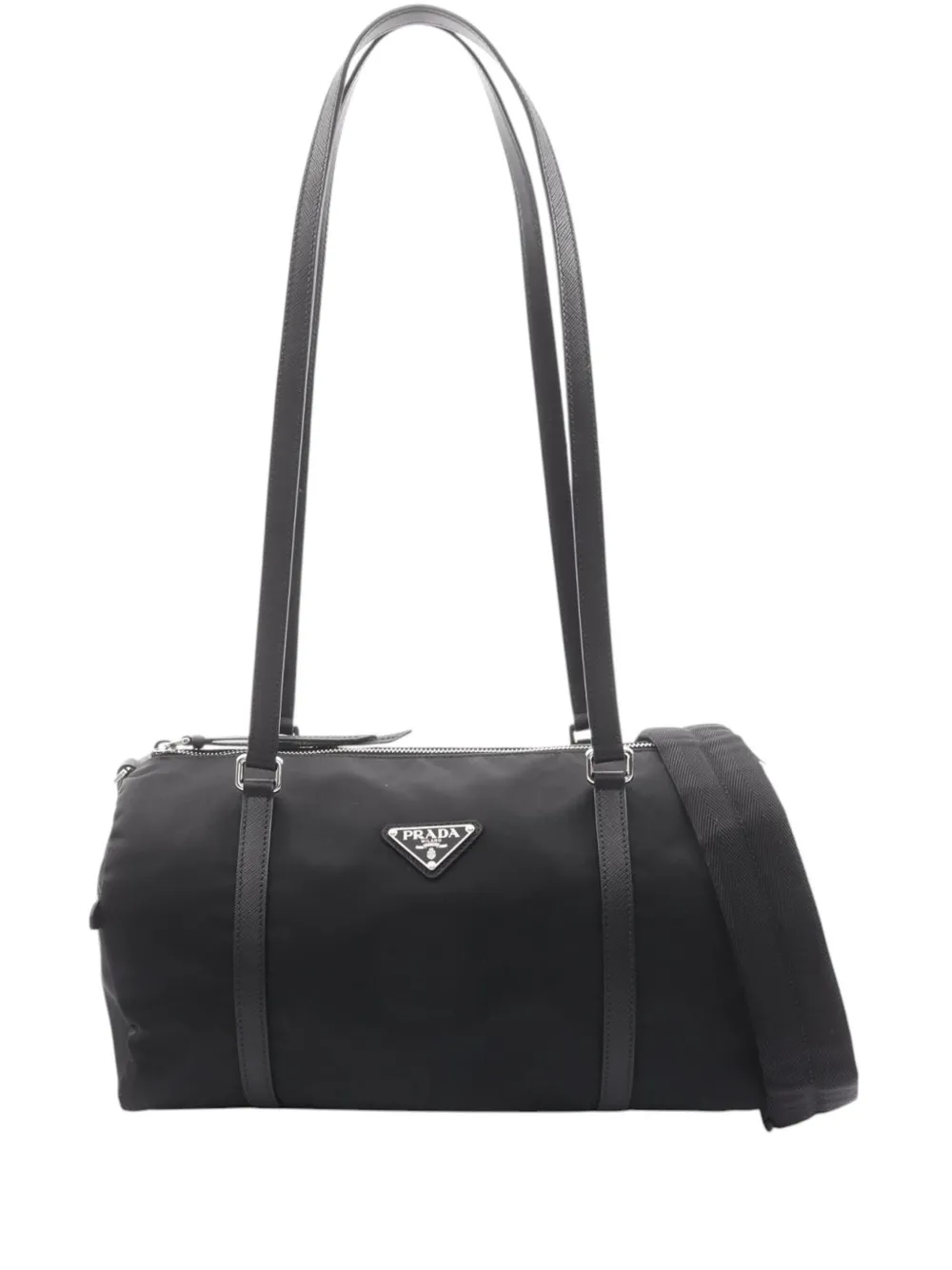 Prada Pre-Owned 2013-2026 Tessuto Satchel-Tasche aus Saffiano-Leder - Schwarz