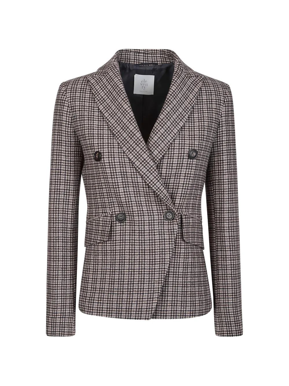 Eleventy houndstooth double-breasted blazer - Braun