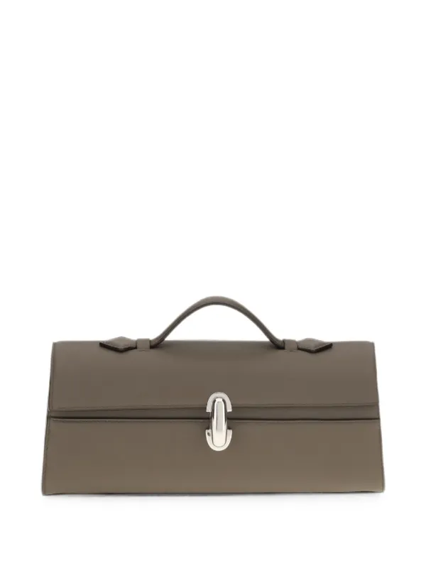 Savette Symmetry Pochette Tote Bag in Brown