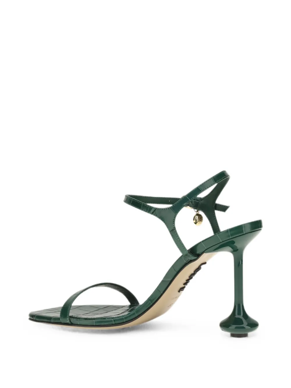 LOEWE Toy croc-effect leather sandals Groen