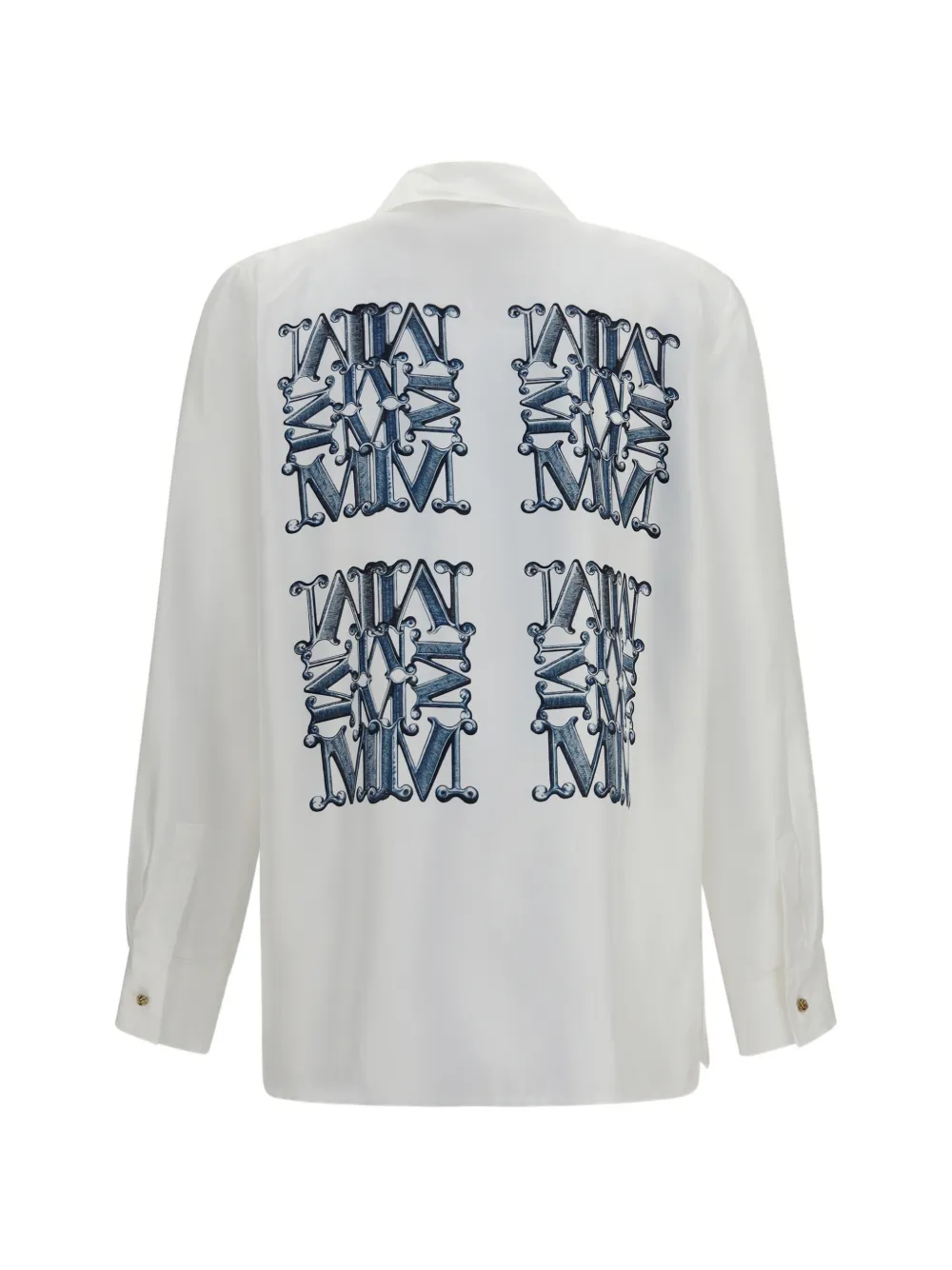 Max Mara Blouse met monogramprint Wit